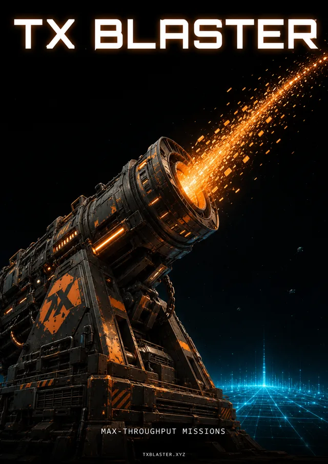 TX Blaster — max-throughput missions