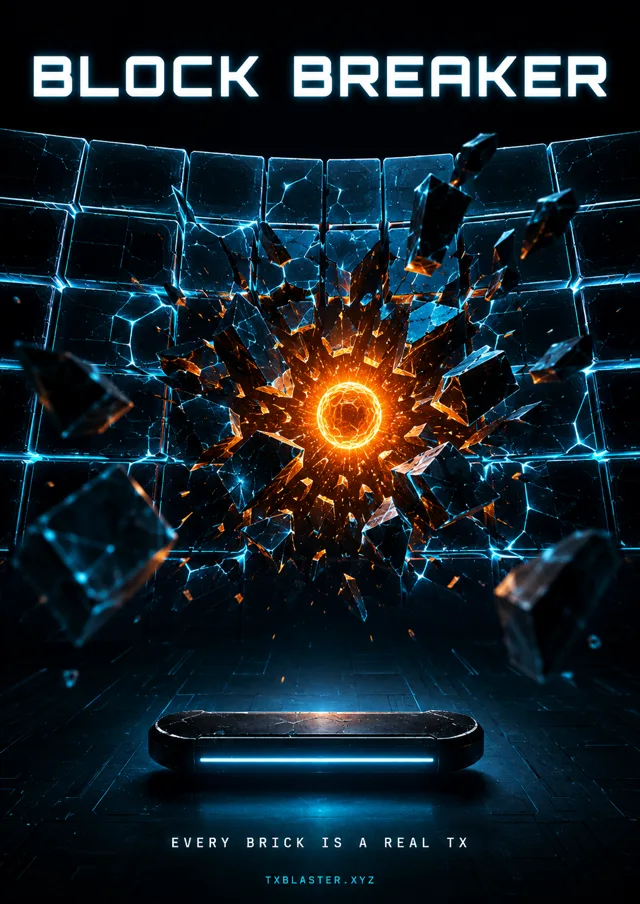 Block Breaker — every brick is a real tx