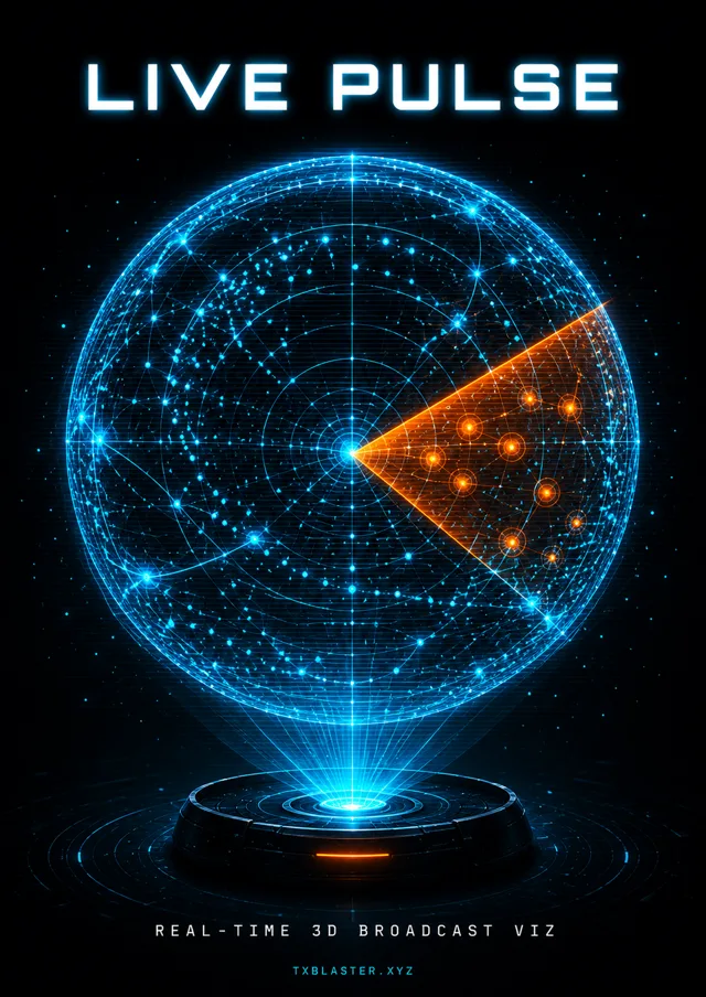 Live Pulse — real-time 3D broadcast viz
