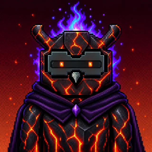 Emberheart Oracle owl with fiery details and a violet mantle