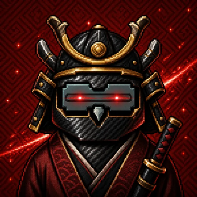 Carbon Ronin Prime owl in dark samurai clothing