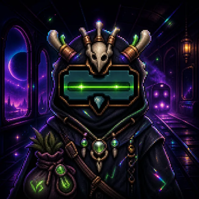 UTXO Owl #0165 — Neon Signal Witch Doctor