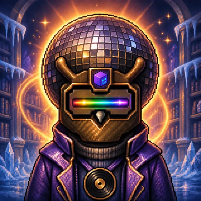 UTXO Owl #0188 — Bronze Disco Custodian